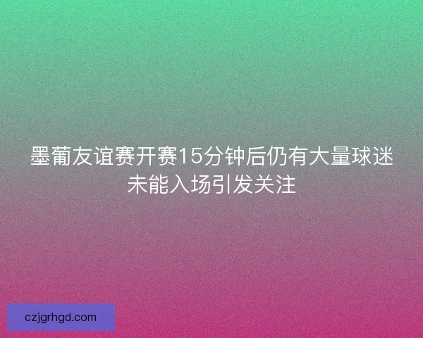 墨葡友谊赛开赛15分钟后仍有大量球迷未能入场引发关注